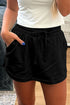 French Terry Drawstring Mini Skort with Pockets